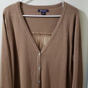 Dressy Tan/Button Down Sweater.